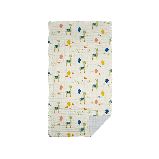 The Gang 100% Cotton 6-ply high density printed gauze Bath Linen, Alpaca