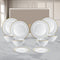 Charles Millen Signature Fine Bone China Collection Vogue Series Good for 4 Entrée Dining Set, Renaiss
