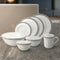 Charles Millen Signature Fine Bone China Collection Vogue Series Good For 6 Dining Set, Ritz