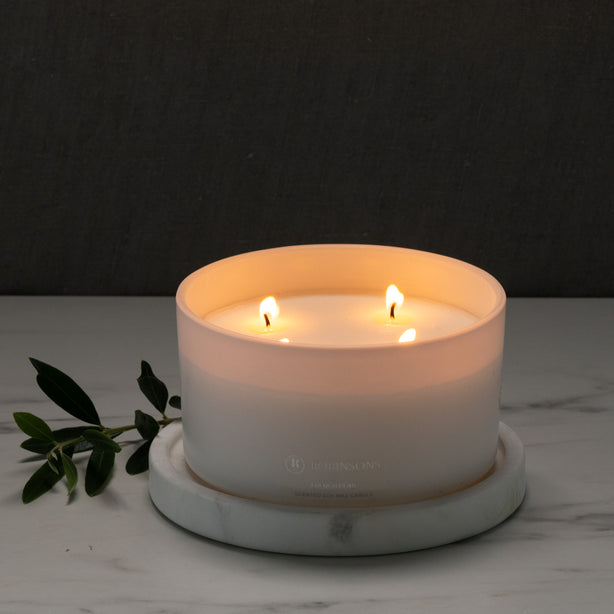 Soy Wax Candle French Pear Extra Large 4 Wick (60+ hours burn time, 600gr) by Robinsons