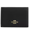 Coach Card Holder Wallet In Signature Canvas in Walnut/ Black CZ034