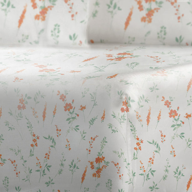 Cool Bamboo Clementine Garden Printed Bed Sheet Set Hotel Collection by Robinsons
