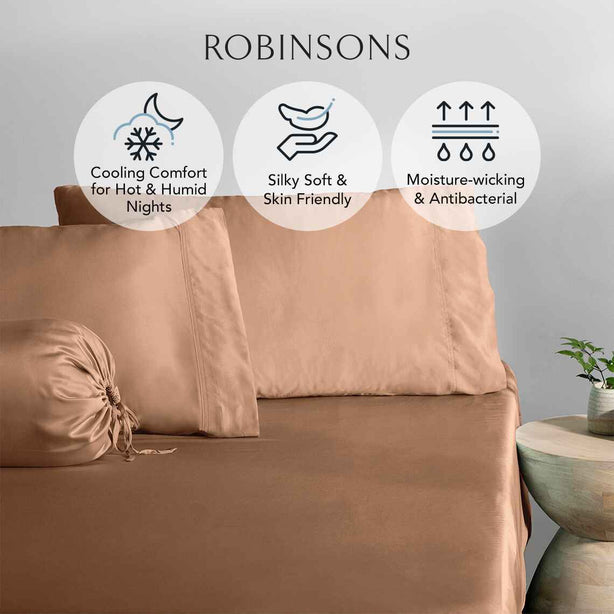 Cool Bamboo Fitted Sheet Set Hotel Collection by Robinsons