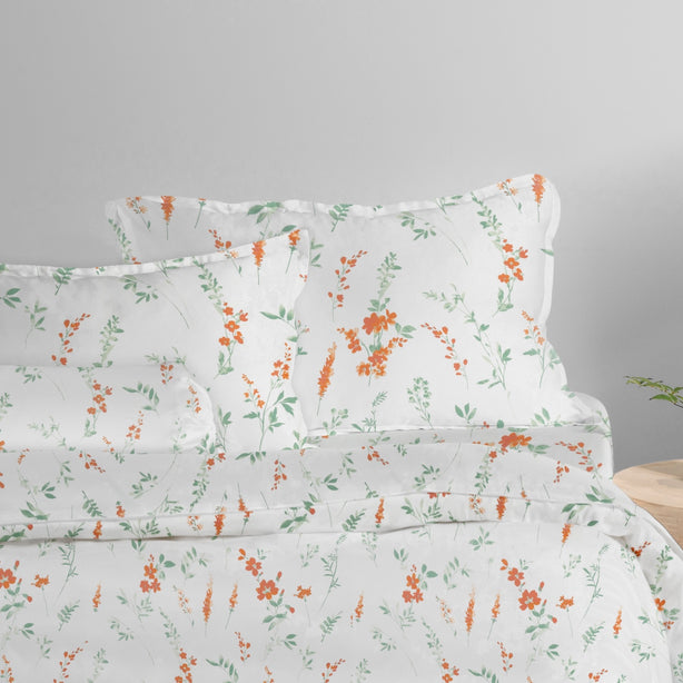 Cool Bamboo Clementine Garden Printed Bed Sheet Set Hotel Collection by Robinsons