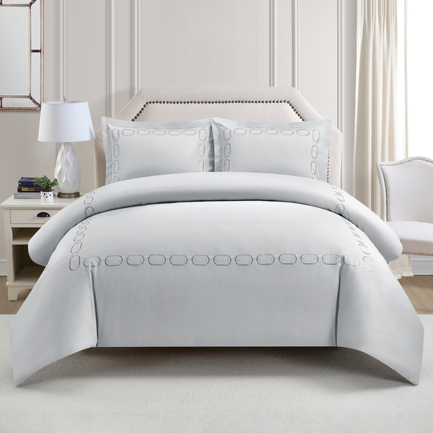Charles Millen Singature Vouge Collection 100% Pima Cotton Bedlinen (Silver), Elaria