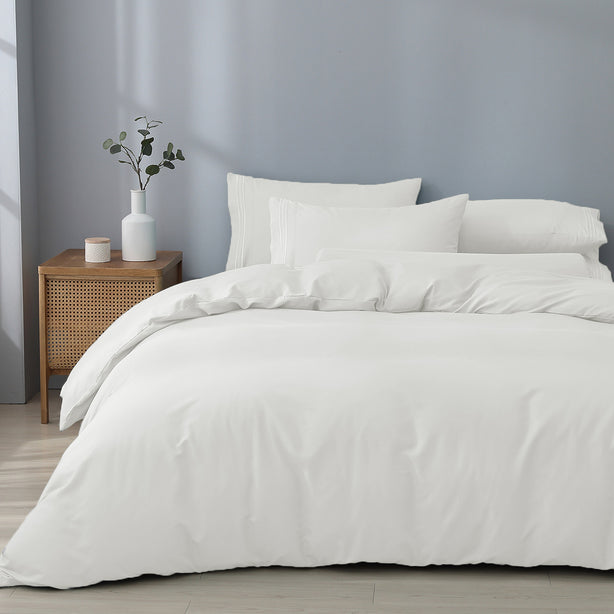 Robinsons Silky Soft Embroidered Microfibre Bed Sheet Set Core Collection