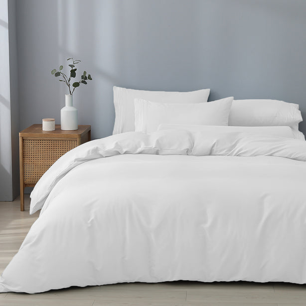 Robinsons Silky Soft Embroidered Microfibre Bed Sheet Set Core Collection