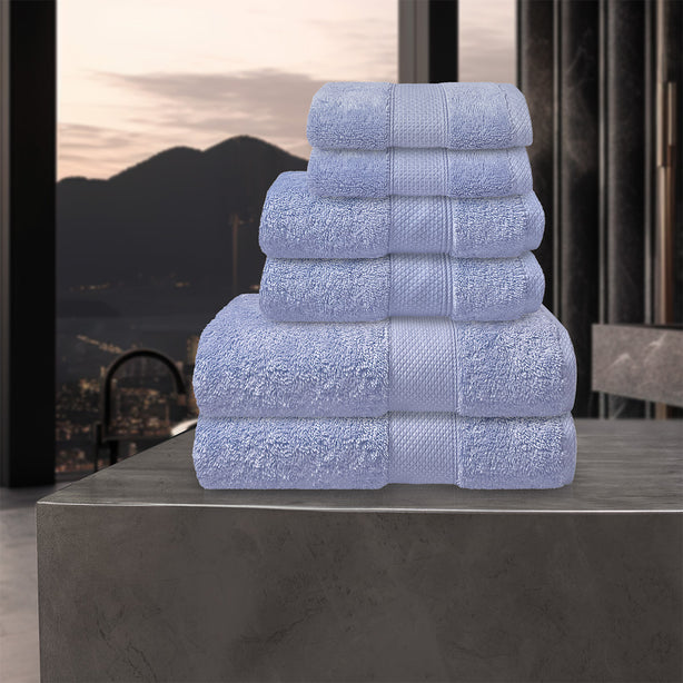 Grand Patrician QUINN Towel 6pcs Bundle Set (2 Face towel, 2 Hand Towel, 2 Bath Towel)