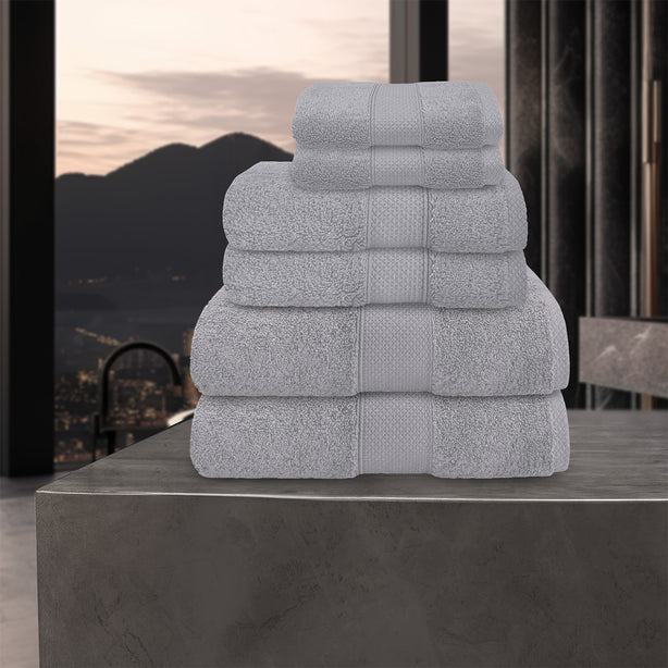 Grand Patrician QUINN Towel 6pcs Bundle Set (2 Face towel, 2 Hand Towel, 2 Bath Towel)