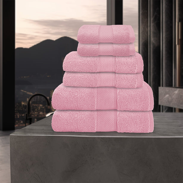 Grand Patrician QUINN Towel 6pcs Bundle Set (2 Face towel, 2 Hand Towel, 2 Bath Towel)