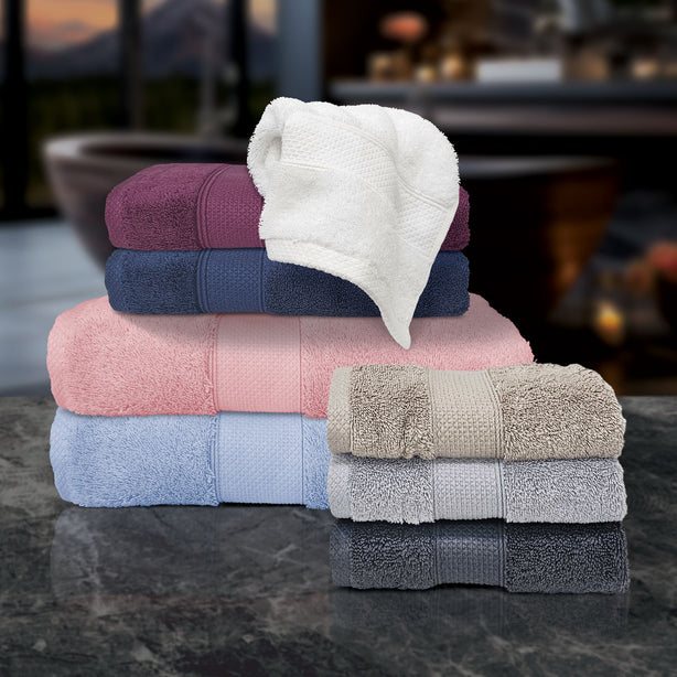 Grand Patrician QUINN Towel 6pcs Bundle Set (2 Face towel, 2 Hand Towel, 2 Bath Towel)