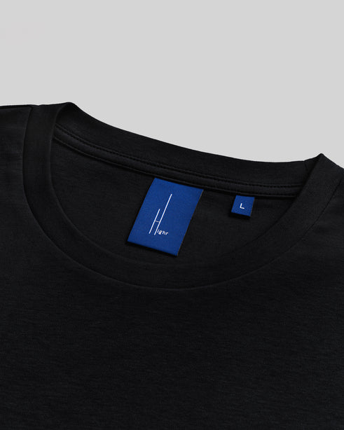 Highr, Black, Pima Cotton Tee