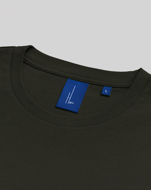 Highr, Dark Olive, Pima Cotton Tee