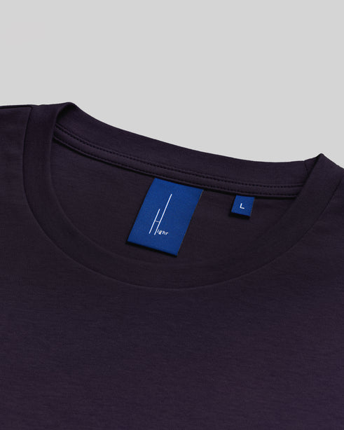 Highr, Dark Purple, Pima Cotton Tee