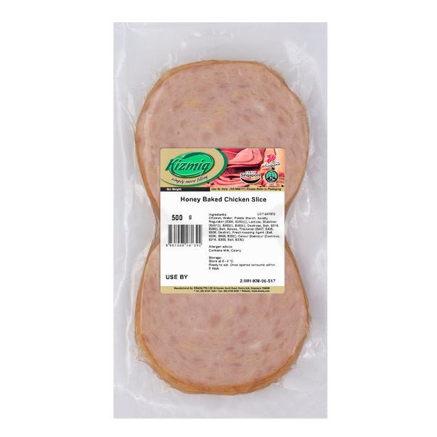 Kizmiq Honey Baked Chicken Ham Slice (500gx2) Chilled [Halal]