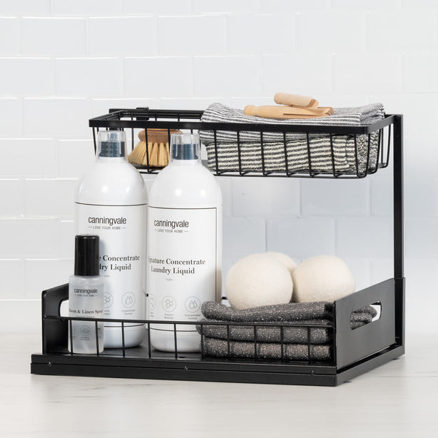Slide Out Storage Organiser (Under Sink Pull-Out Kitchen Bathroom Laundry Storage Shelf) - Robinsons Exclusives