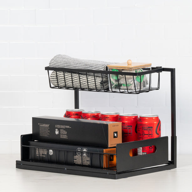 Slide Out Storage Organiser (Under Sink Pull-Out Kitchen Bathroom Laundry Storage Shelf) - Robinsons Exclusives