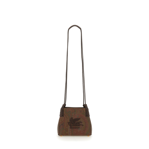 Arnica Libra Mini Paisley Jacquard Cotton Tote - Brown