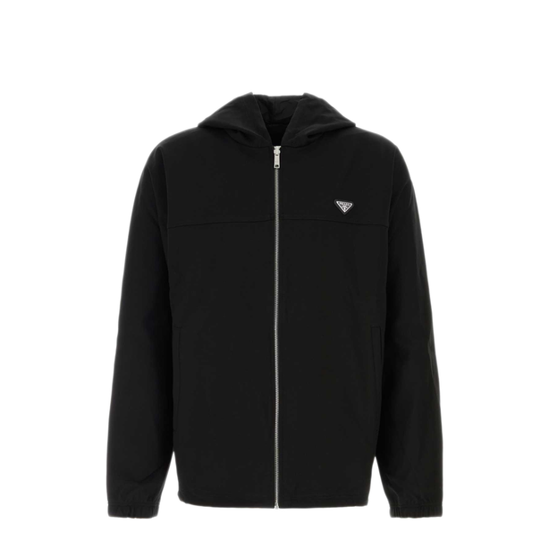 Black Stretch Jersey Reversible Sweatshirt