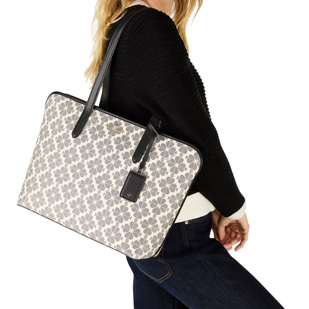 Kate Spade Signature Spade Flower Tote Bag in Black Multi KG086