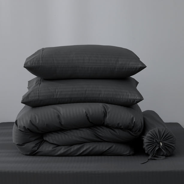 Robinsons Silky Soft Luxe Stripe Microfibre Bed Sheet Set Core Collection