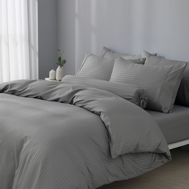 Robinsons Silky Soft Luxe Stripe Microfibre Bed Sheet Set Core Collection