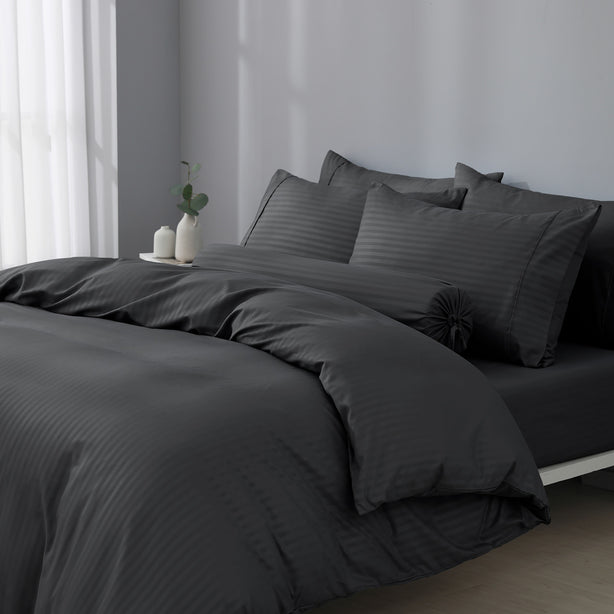 Robinsons Silky Soft Luxe Stripe Microfibre Bed Sheet Set Core Collection