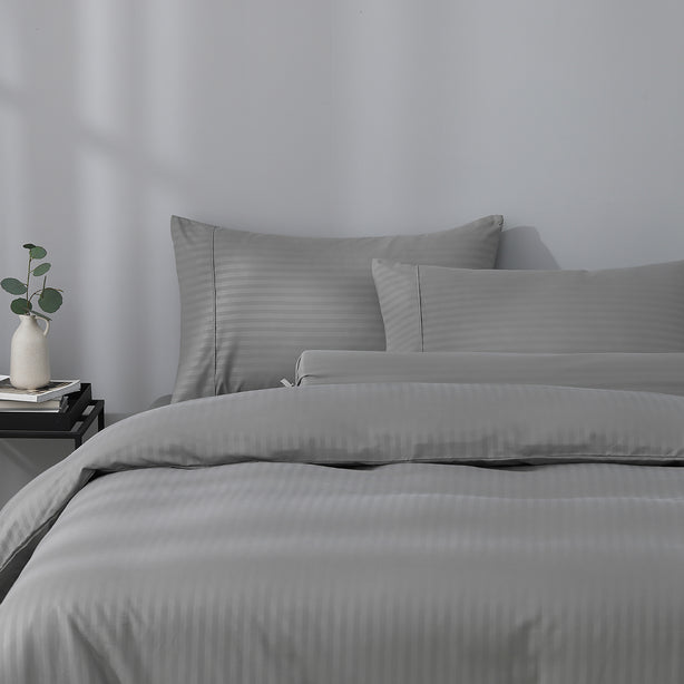 Robinsons Silky Soft Luxe Stripe Microfibre Bed Sheet Set Core Collection