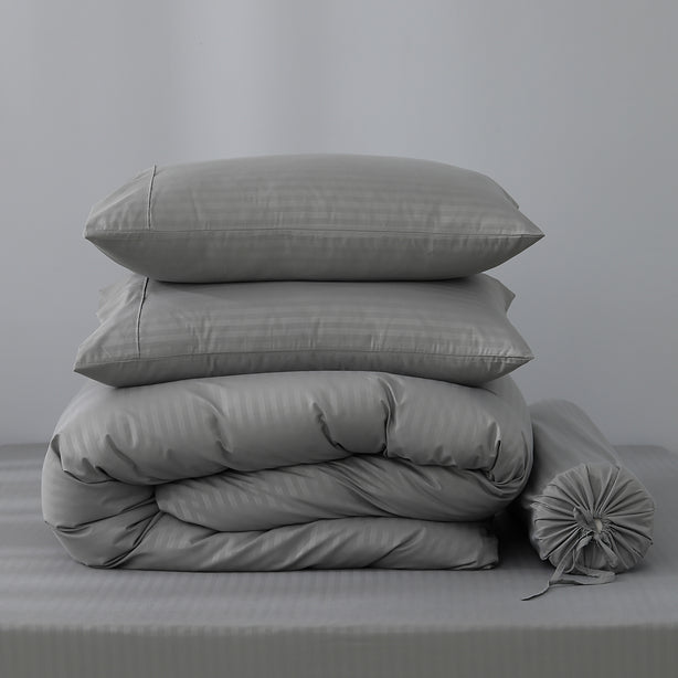 Robinsons Silky Soft Luxe Stripe Microfibre Bed Sheet Set Core Collection