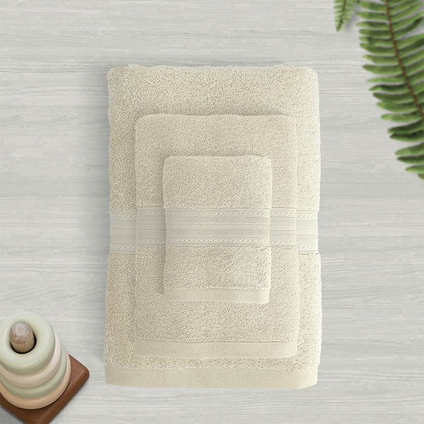 Milton Home Leona 100% Cotton Bath Linen, Sand