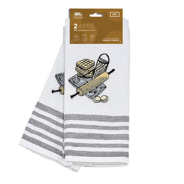 Milton Home Studio Amie 2 Piece Muti-Purpose Tea Towel Set