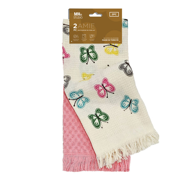 Milton Home Studio Amie 2 Piece Muti-Purpose Tea Towel Set