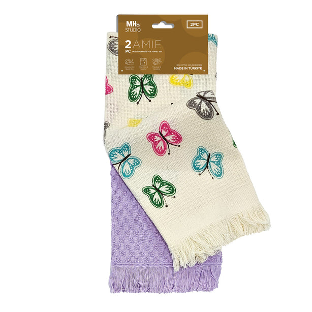 Milton Home Studio Amie 2 Piece Muti-Purpose Tea Towel Set
