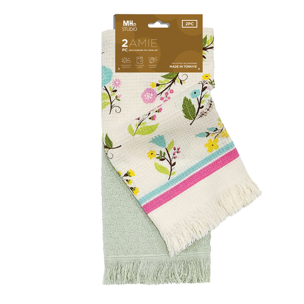 Milton Home Studio Amie 2 Piece Muti-Purpose Tea Towel Set