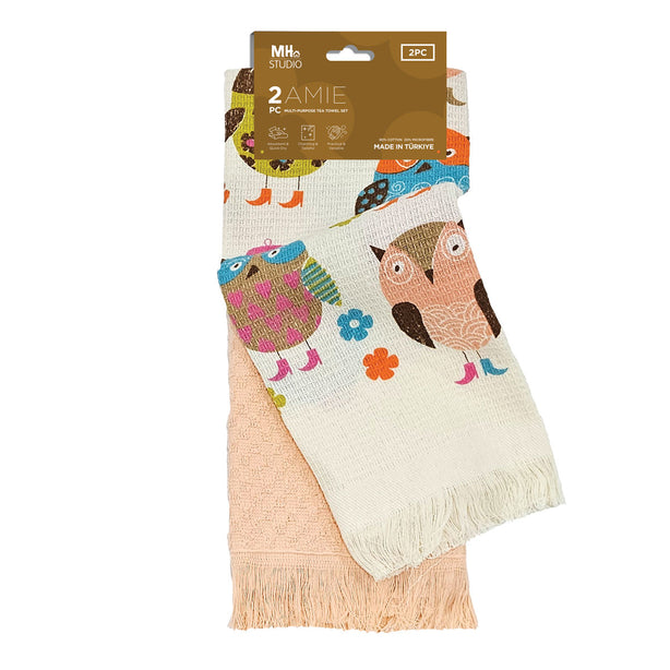 Milton Home Studio Amie 2 Piece Muti-Purpose Tea Towel Set
