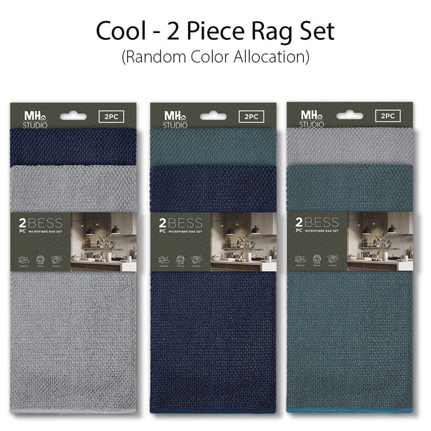 Milton Home Studio Bess 100% Microfibre 2 Piece Rag Set, Set Of 2