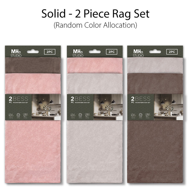 Milton Home Studio Bess 100% Microfibre 2 Piece Rag Set, Set Of 2