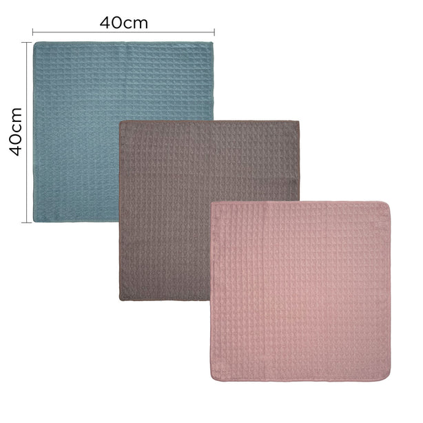 Milton Home Studio Bess 100% Microfibre 3 Piece Rag Set, Set Of 2