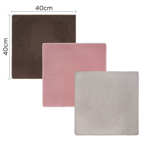 Milton Home Studio Bess 100% Microfibre 3 Piece Rag Set, Set Of 2