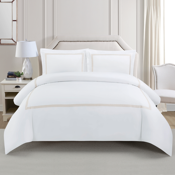 Charles Millen Singature Vouge Collection 100% Pima Cotton Bedlinen (White), Mondrae