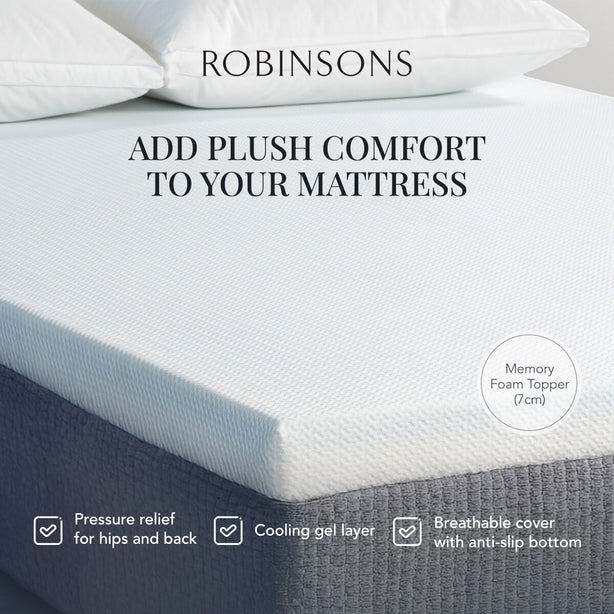 Deluxe Memory Foam Mattress Topper Heritage Collection by  Robinsons