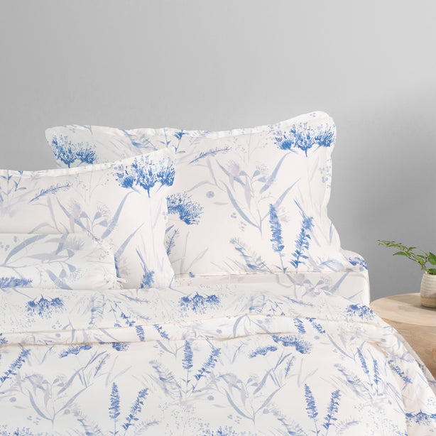 Cool Bamboo Misty Bloom Printed Bed Sheet Set Hotel Collection by Robinsons