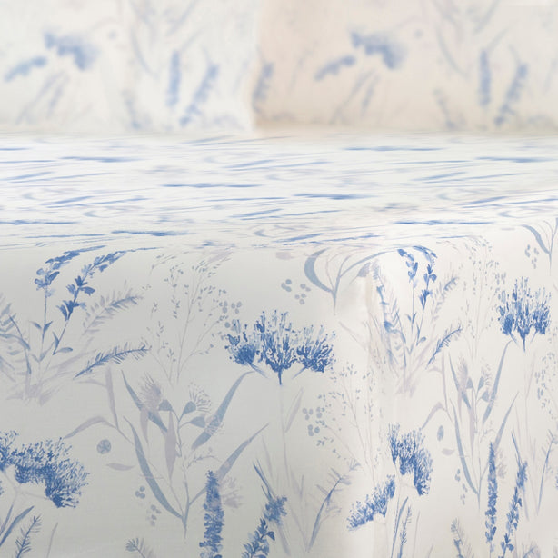 Cool Bamboo Misty Bloom Printed Fitted Sheet Set Hotel Collection by Robinsons