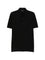 Black Pique Weave Front Button Placket