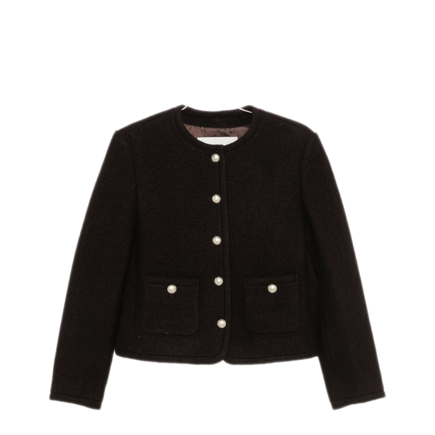 Brown Wool Felted Jacket