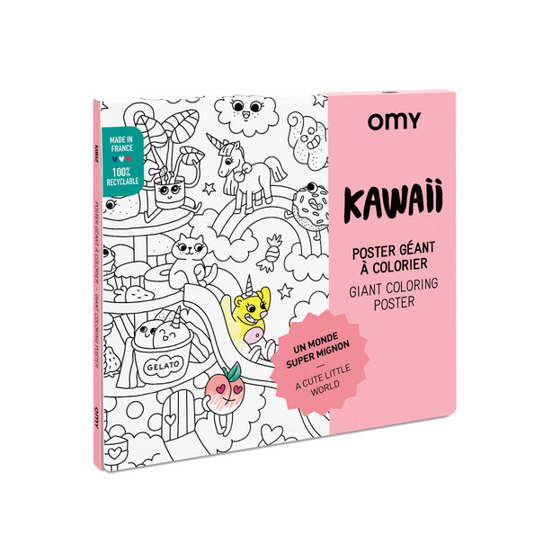 OMY Giant Coloring Poster - Kawaii (100 x 70cm)