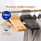 [Bundle of 10] Sweet Home Premium Wooden Clothes Hanger Matte Texture Classic Wood Hanger Metal Hook Clothes Wardrobe Drying Rack