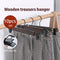 [Bundle Of 10] Premium Wooden Trousers Hanger Socks Clip Stainless Steel Hook Non-Slip Clothes Pegs