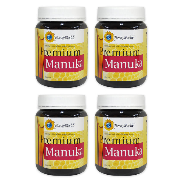 HoneyWorld Premium Manuka Honey 1kg (Bundle of 4)