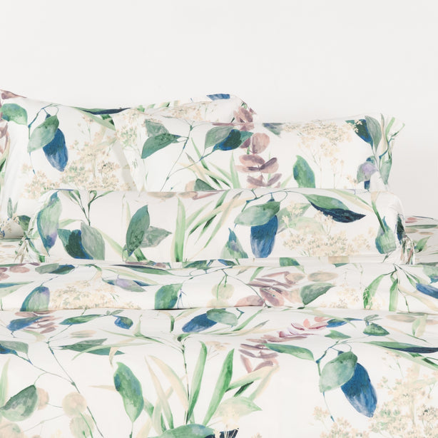 Cool Bamboo Wildflower Walk Printed Bed Sheet Set - Hotel Collection by Robinsons